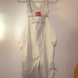 Vintage 90s Y2K Gloria Vanderbilt Carpenter Overalls Beige Size Large